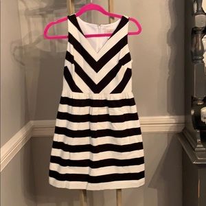 Classic black and white striped dress
